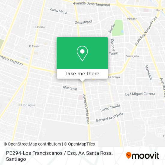 PE294-Los Franciscanos / Esq. Av. Santa Rosa map