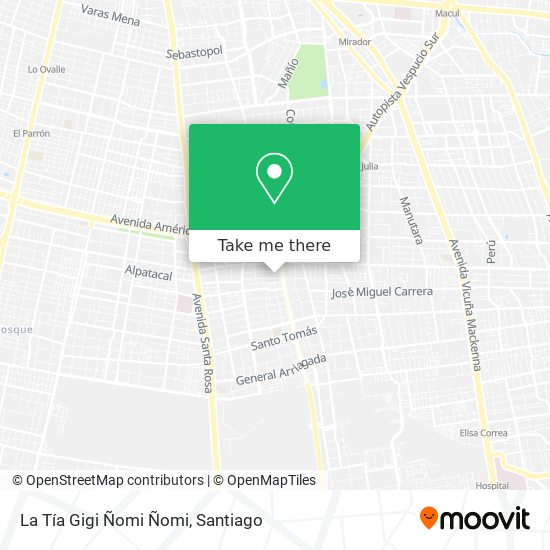La Tía Gigi Ñomi Ñomi map