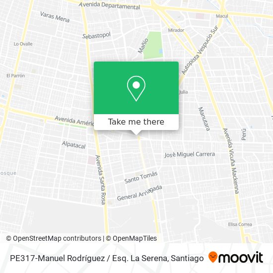 PE317-Manuel Rodríguez / Esq. La Serena map