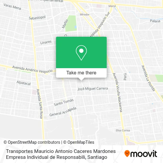 Transportes Mauricio Antonio Caceres Mardones Empresa Individual de Responsabili map