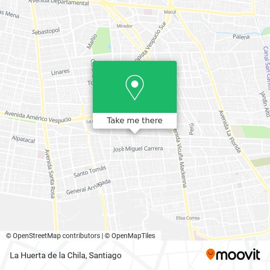 La Huerta de la Chila map