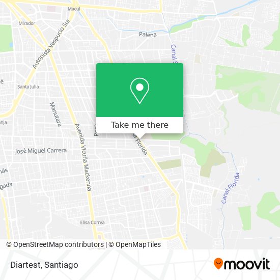 Mapa de Diartest