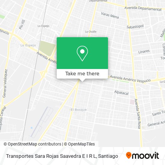 Transportes Sara Rojas Saavedra E I R L map