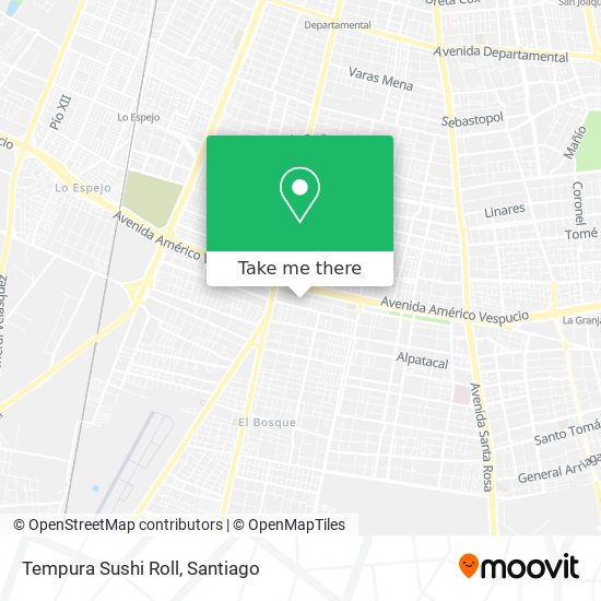 Mapa de Tempura Sushi Roll