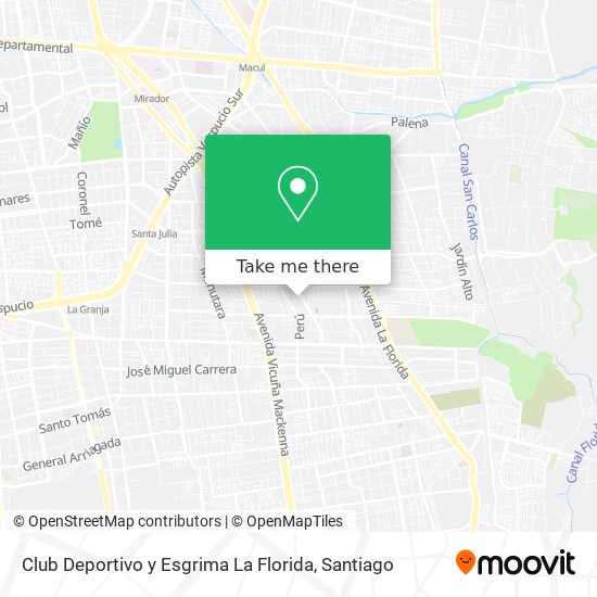 Club Deportivo y Esgrima La Florida map