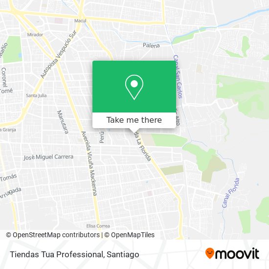 Tiendas Tua Professional map