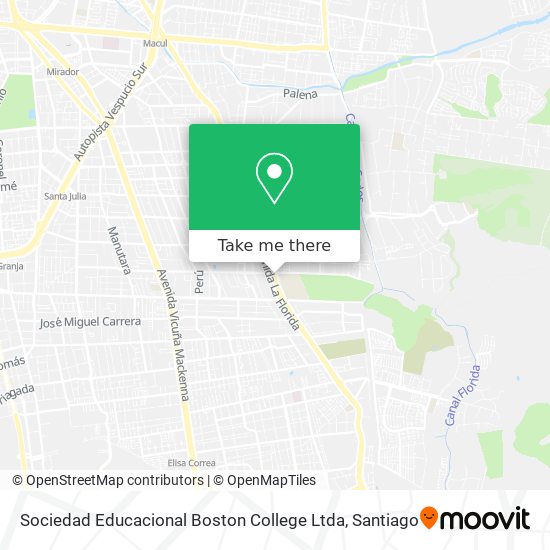 Sociedad Educacional Boston College Ltda map