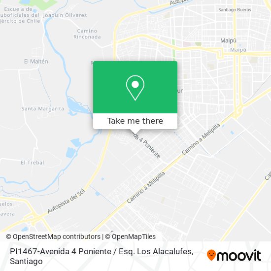 PI1467-Avenida 4 Poniente / Esq. Los Alacalufes map