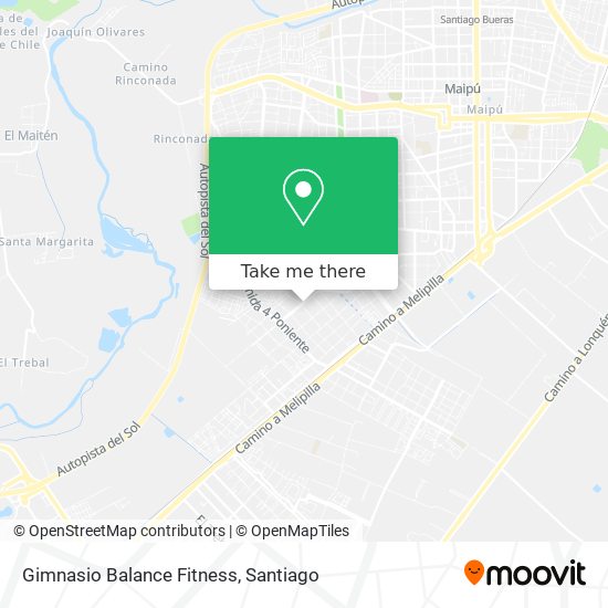 Mapa de Gimnasio Balance Fitness