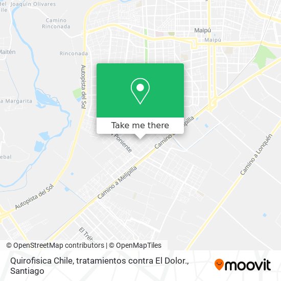 Mapa de Quirofisica Chile, tratamientos contra El Dolor.