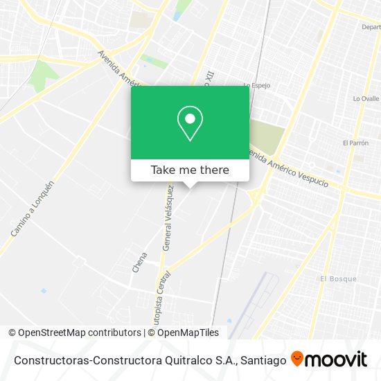 Constructoras-Constructora Quitralco S.A. map