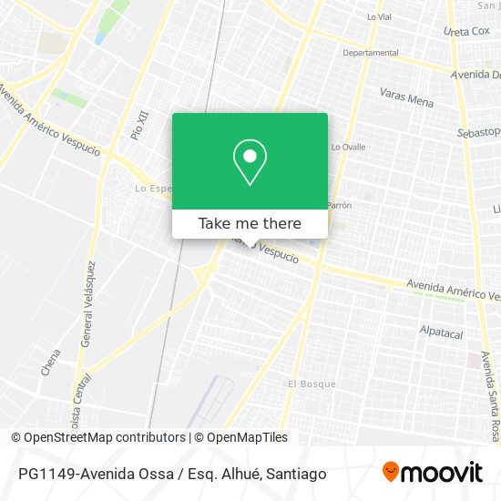 PG1149-Avenida Ossa / Esq. Alhué map