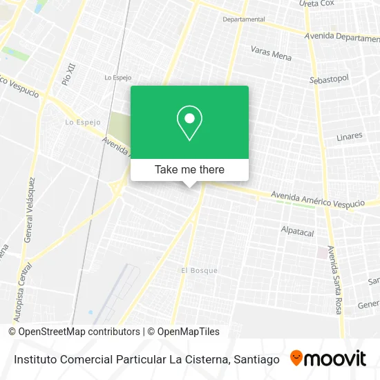 Mapa de Instituto Comercial Particular La Cisterna