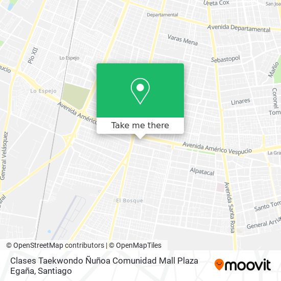 Clases Taekwondo Ñuñoa Comunidad Mall Plaza Egaña map