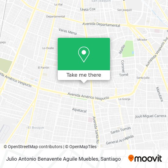 Julio Antonio Benavente Aguile Muebles map