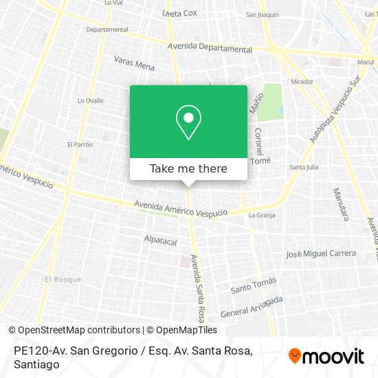 PE120-Av. San Gregorio / Esq. Av. Santa Rosa map