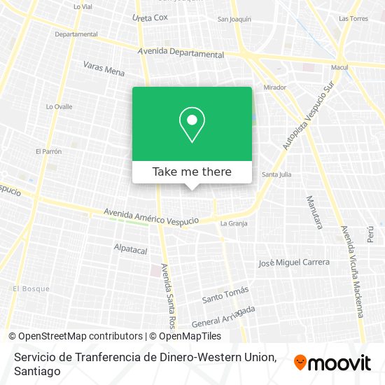 Servicio de Tranferencia de Dinero-Western Union map