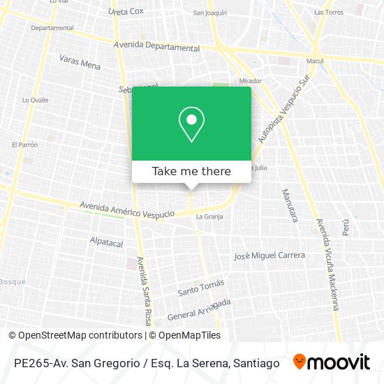 PE265-Av. San Gregorio / Esq. La Serena map