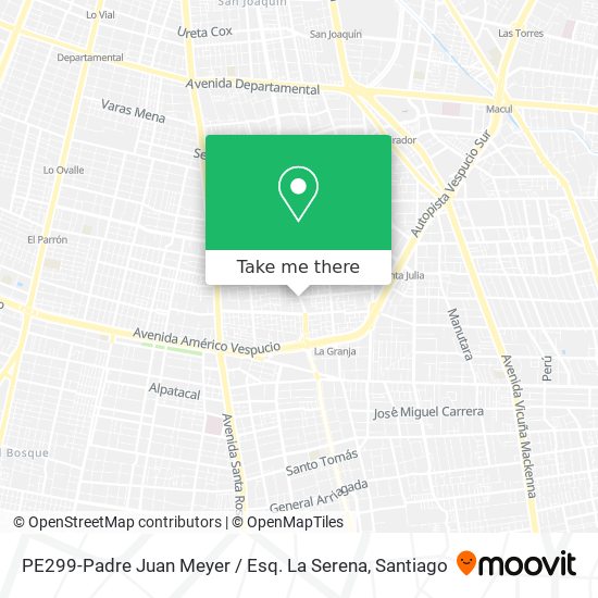 PE299-Padre Juan Meyer / Esq. La Serena map