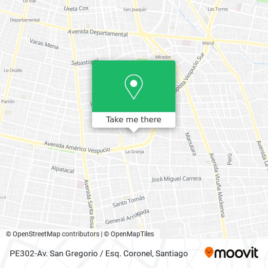 PE302-Av. San Gregorio / Esq. Coronel map