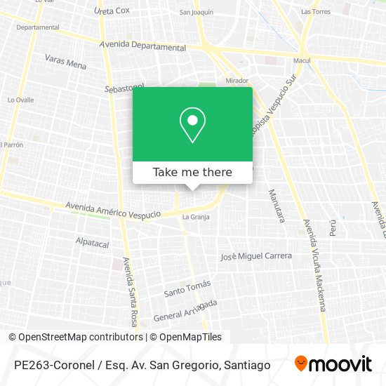 PE263-Coronel / Esq. Av. San Gregorio map