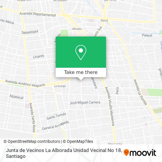 Junta de Vecinos La Alborada Unidad Vecinal No 18 map