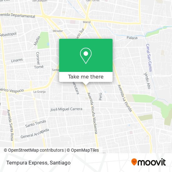 Mapa de Tempura Express