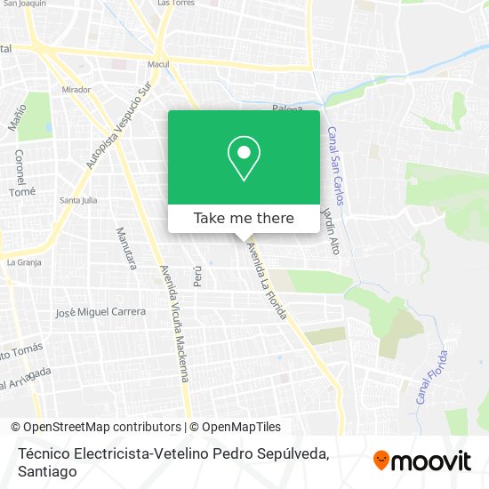 Mapa de Técnico Electricista-Vetelino Pedro Sepúlveda