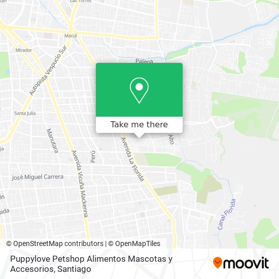 Puppylove Petshop Alimentos Mascotas y Accesorios map