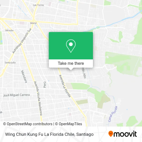Wing Chun Kung Fu La Florida Chile map