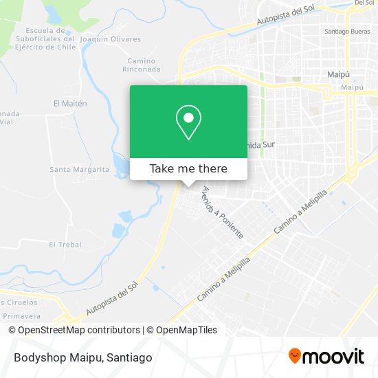 Bodyshop Maipu map