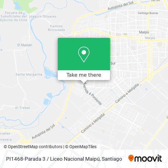 Mapa de PI1468-Parada 3 / Liceo Nacional Maipú