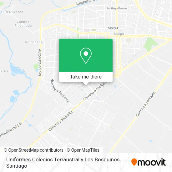 Uniformes Colegios Terraustral y Los Bosquinos map