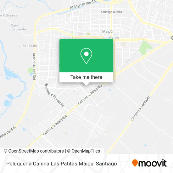 Peluquería Canina Las Patitas Maipú map