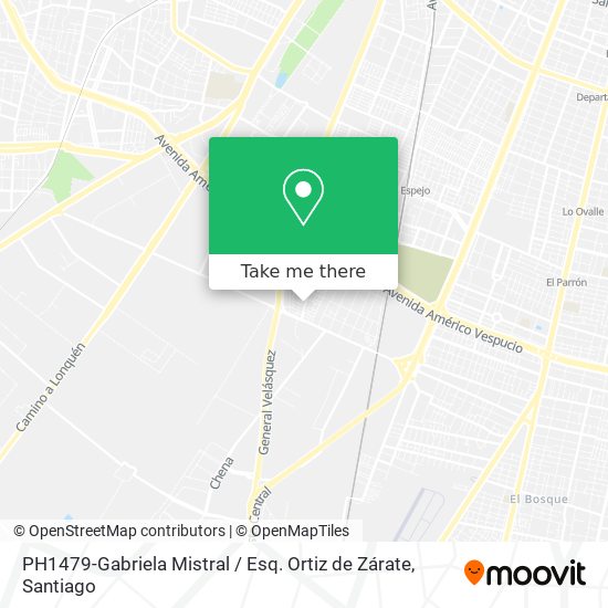 Mapa de PH1479-Gabriela Mistral / Esq. Ortiz de Zárate