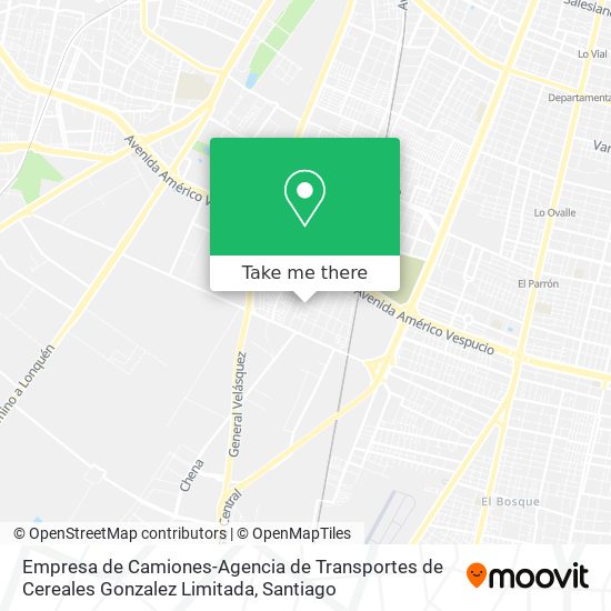 Mapa de Empresa de Camiones-Agencia de Transportes de Cereales Gonzalez Limitada