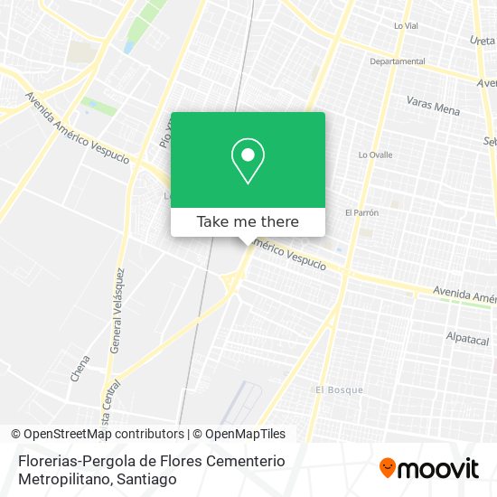 Mapa de Florerias-Pergola de Flores Cementerio Metropilitano