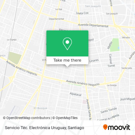 Mapa de Servicio Téc. Electrónica Uruguay