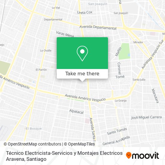 Técnico Electricista-Servicios y Montajes Electricos Aravena map