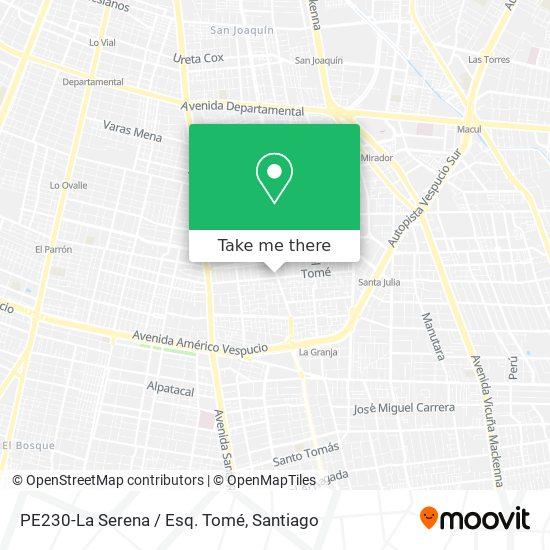 PE230-La Serena / Esq. Tomé map
