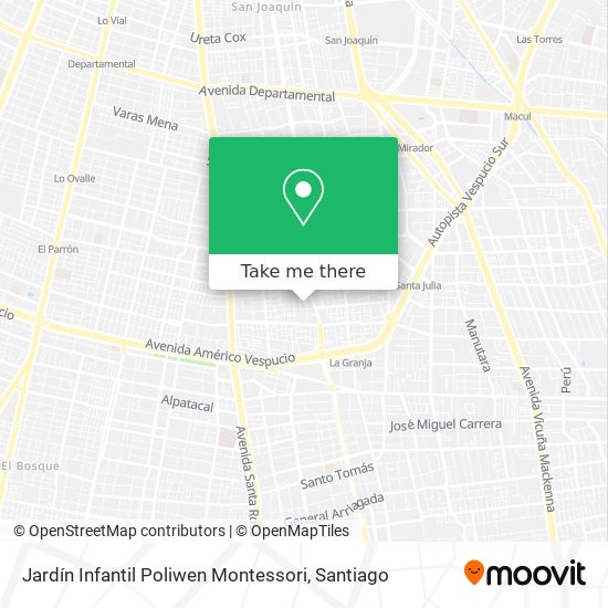 Mapa de Jardín Infantil Poliwen Montessori