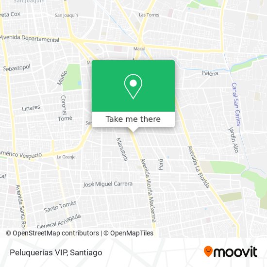 Peluquerías VIP map