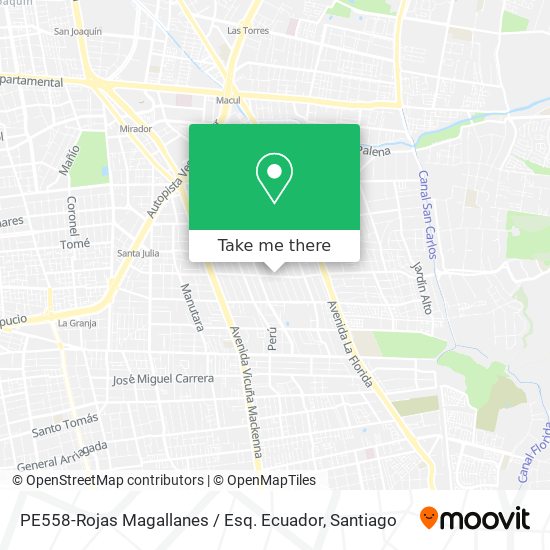 Mapa de PE558-Rojas Magallanes / Esq. Ecuador