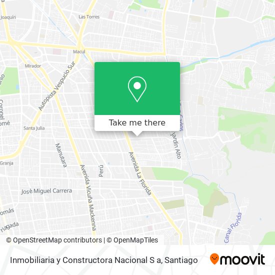 Mapa de Inmobiliaria y Constructora Nacional S a