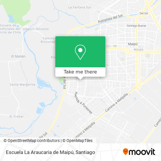 Mapa de Escuela La Araucaria de Maipú