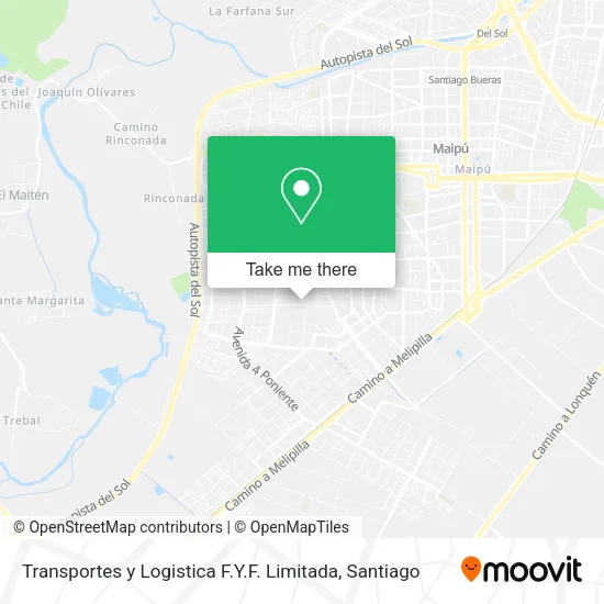 Transportes y Logistica F.Y.F. Limitada map
