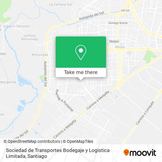 Sociedad de Transportes Bodegaje y Logistica Limitada map