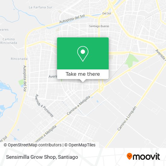 Mapa de Sensimilla Grow Shop