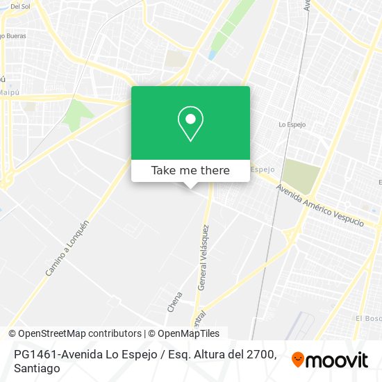 Mapa de PG1461-Avenida Lo Espejo / Esq. Altura del 2700