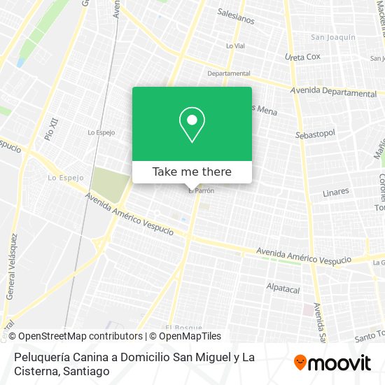 Peluquería Canina a Domicilio San Miguel y La Cisterna map